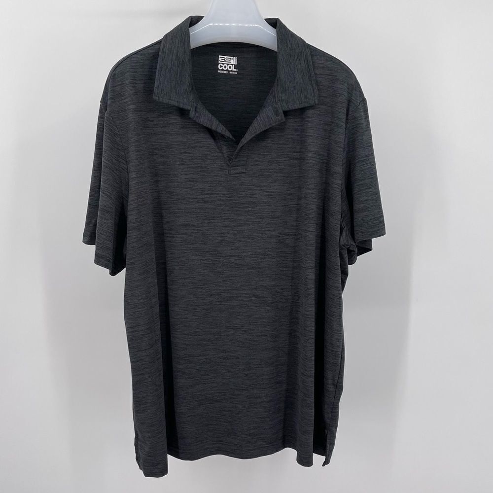 MENS 32 DEGREES COOL XXL POLO SHIRT EUC DARK GRAY